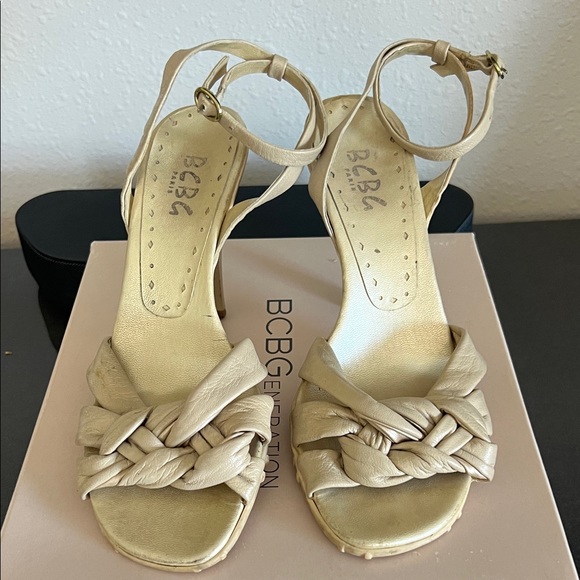 BCBG Shoes - BCBG Women's Cream Braided Heels